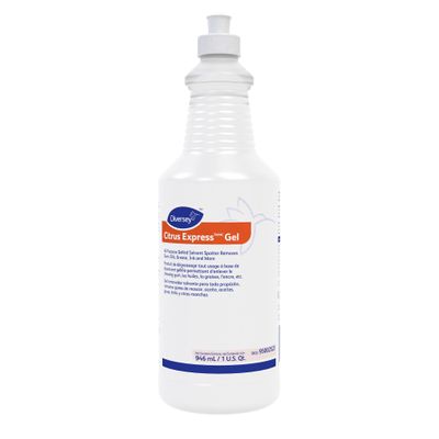 Diversey 95002523 Citrus Express Gel, All Purpose Gel Solvent Spotter Removes Gum, Oils, Ink, Grease from Carpet & Hard Surfaces, Citrus Scent, 32-Ounce