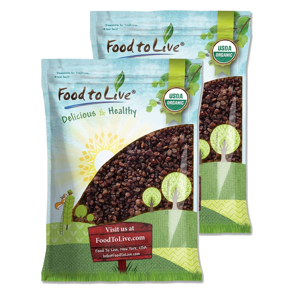 Food to Live Imported Organic Raisins, 16 Pounds  Sun Dried Thompson Seedless Select Grapes, Non-GMO, Raw, No Sugar added, Pesticide-Free, Vegan, Lightly Coated with Organic Sunflower Oil