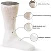 12 Pairs of Mens White Diabetic Crew Socks 10-13 Size view 4