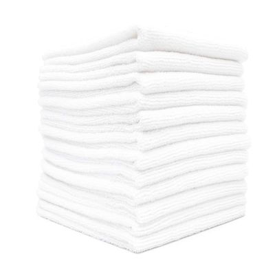 The Rag Company - All-Purpose Microfiber Terry Cleaning Towels - Commercial Grade, Highly Absorbent, Lint-Free, Streak-Free, Kitchens, Bathrooms, Offices, 300gsm, 12in x 12in, White (12-Pack)