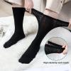Falari Physicians Approved Diabetic Socks For Men Women Non-Binding Loose Top Wide Crew Length (3-Pack, Black, 10-13) view 3