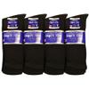 Falari Physicians Approved Diabetic Socks For Men Women Non-Binding Loose Top Wide Crew Length (12-Pack, Black, 13-15) view 1