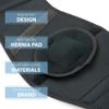 ORTONYX Ergonomic Umbilical Hernia Belt for Men and Women - Abdominal Support Binder with Compression Pad - Navel Ventral Epigastric Incisional and Belly Button Hernias Surgery Brace - OX353-L/XXL view 3