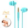 MAXROCK Sleep Earbuds,Ultra Soft Lightweight Sleep Earphones Headphones with Volume Control and Mic for Insomnia, Side Sleeper, Snoring, Air Travel, Meditation & Relaxation (Acid Blue) view 2
