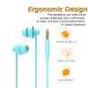 MAXROCK Sleep Earbuds,Ultra Soft Lightweight Sleep Earphones Headphones with Volume Control and Mic for Insomnia, Side Sleeper, Snoring, Air Travel, Meditation & Relaxation (Acid Blue) view 4