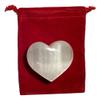 DINOSAURS ROCK Selenite Mineral Heart Gift Packaged Red Velvet Bag - Great Gift! view 1