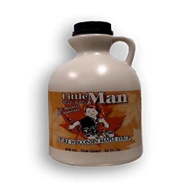 Little Man Syrup 100% Pure Wisconsin Maple Syrup Grade A Medium Amber Quart (32oz)