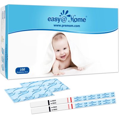Easy@Home Ovulation Test Strips (100-pack) Value Pack, Reliable Ovulation Preditor Kit and Fertility Test, 100 Tests
