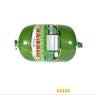 MERVE HALAL BEEF MORTADELLA with %4.5 Pistachios 16 oz X 2 pack Total 32oz