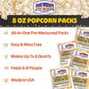 Movie Theater Style 12-Count Popcorn Packs - Pre-Measured 8-Ounce All-in-One Kernel, Salt, Oil Packets for Popping Machines by Great Northern Popcorn view 3