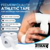 12 Pack White Athletic Tape (45ft Rolls) - Athletes Trainers Injuries & First Aid - Premium Medical Sports Tape - Wrap & Support Ankles & Wrists - Easy Tear Design with Zinc Oxide & No Sticky Residue view 4