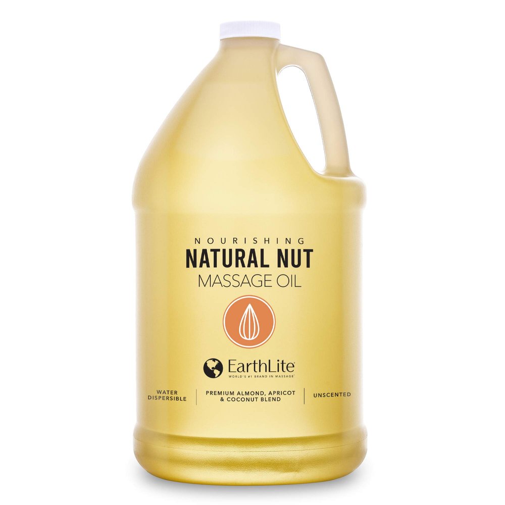 EarthLite 48101 Massage Oil Natural-NUT - New Formula - Unsurpassed Glide, 100% Chemical-Free, Unscented
