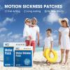 MQ 28 ct Motion Sickness Patches Non Drowsy Sea Sickness Patch for Cruise Travel Essentials, Waterproof Car Sick Patches Behind Ear Fast Acting & Long Last 72H, 2 Pairs of Wristbands as a Bonus view 2