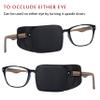 Astropic Silk Eye Patch for Adults Kids Glasses to Cover Either Eye (Medium, Black) view 4