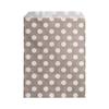 7 x 5 Inch Cookie Bags, 100 Biodegradable Paper Treat Bags - Use As Party Favors Or Candy Bags, Food Safe, Gray With Polka Dots Paper Food Bags For Baked Goods, For Buffets Or Parties view 2