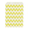 7 x 5 Inch Cookie Bags, 100 Biodegradable Paper Treat Bags - Use As Party Favors Or Candy Bags, Food Safe, Yellow With Zig Zags Paper Food Bags For Baked Goods, For Buffets Or Parties view 2