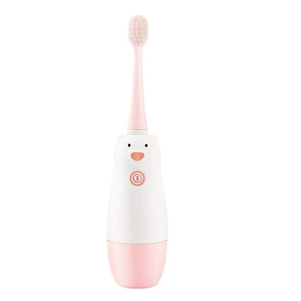 Children's Electric Toothbrush Small Head Waterproof Baby Child Baby Child 3-6 Years Old 4 Soft Hair Automatic Toothbrush (Color : Pink)