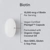 Sports Research Biotin 10,000mcg with Organic Coconut Oil - Biotin (Vitamin B7) for Healthy Skin and Hair Support* - for Women and Men - Vegan, Non-GMO, Gluten & Soy-Free - 120 Veggie Softgels view 2