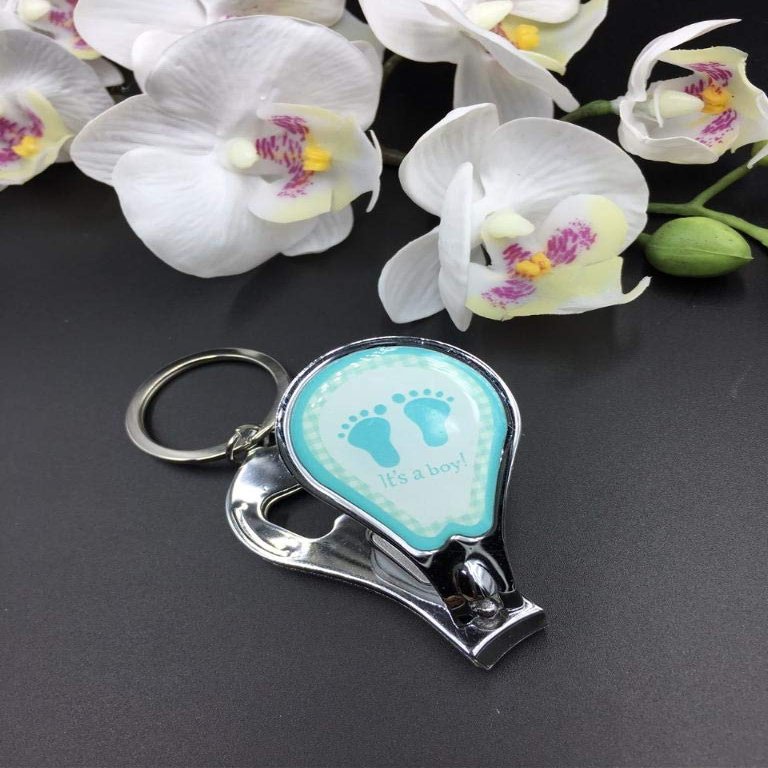 12 Pcs Baby Shower Keychian Nail Clippers Favors Boy