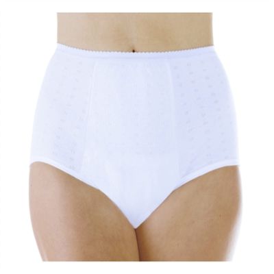Wearever Women's Maximum Absorbency Incontinence Panty for Bladder Control - Washable, Reusable, Leak Proof Underwear for Women 600 ml - Single Panty (White) (2X) (Fits Hip: 45-48")