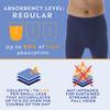 Wearever Mens Incontinence Boxer Brief for Bladder Control with Regular Absorbency - Reusable & Washable Leak Proof Underwear for Men 150 ml (Single Pair) (Navy) (L) (Waist 38-40) view 2
