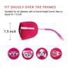 Astropic 4Pcs Eye Patches for Kids | Girls Eye Patch for Glasses | Medical Eye Patch for Children with Lazy Eye (Left Eye Coverage, Pink) view 3