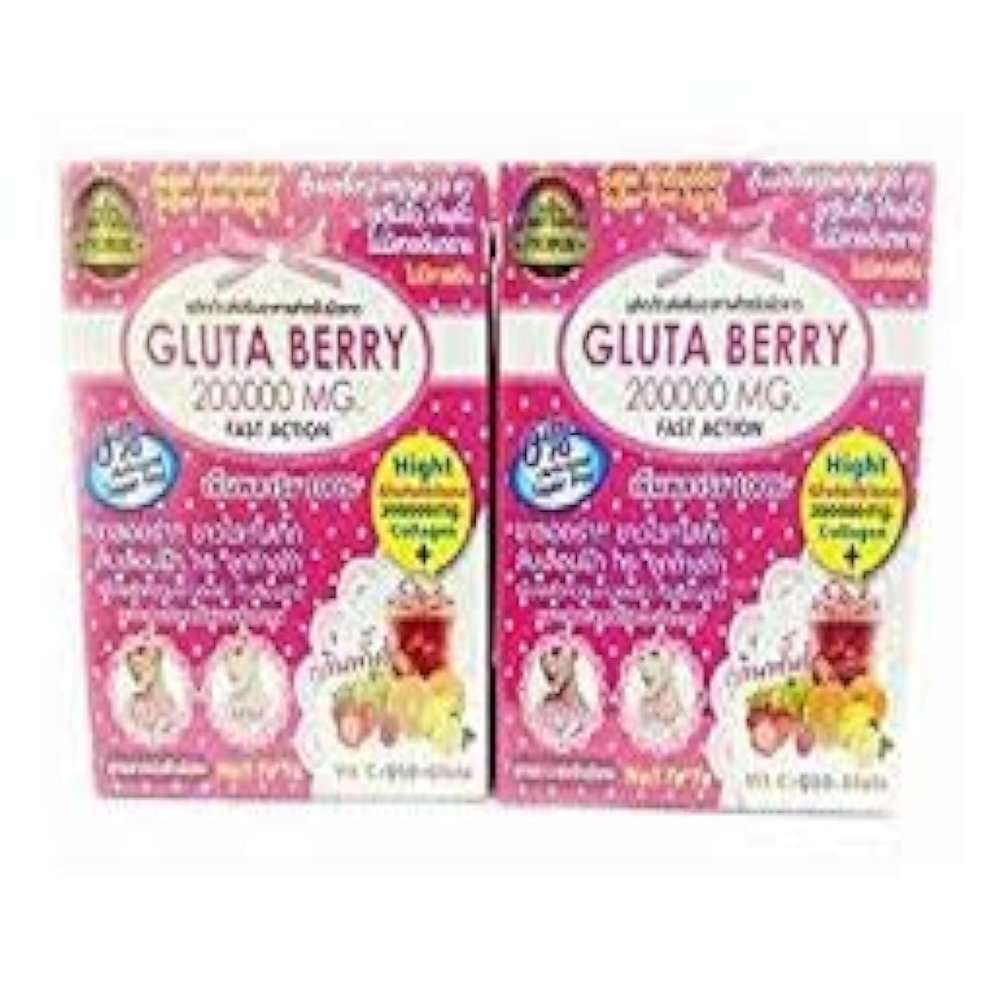 2Box Gluta Berry 200000 mg Drink PUNCH skin food Reduce freckles Whitening Skin Fast action 10pcs./Box. 