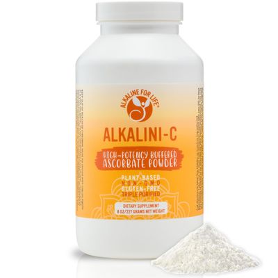 Alkalini-C Buffered Vitamin C Powder - Potent Natural L-Ascorbate VIT C Powder-Corn Free Non GMO VIT C - Fully Buffered, Fully Reduced for Enhanced Absorption - Immune Support Supplement (8oz)