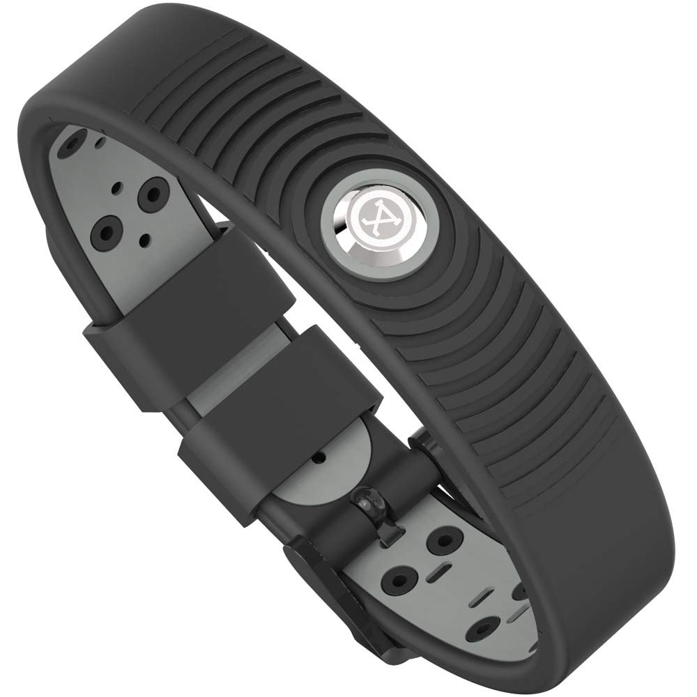 PROEXL 18 MAX Sports Magnetic Bracelet - Waterproof - Breathable Strap - Super Strength - (Black Gray)