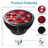 wolezek Red Light Therapy Bulb, 18 LEDs Red Light for Body and Face with 660nm and 850nm Near-Infrared Combo Wavelength, Infrared Light Therapy Lamp Device for Skin Care Pain Relief (Only Bulb) view 4