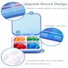 2 Pack Portable Travel Pill Organizer Case for Pocket or Purse Cute Small Daily Pill Box BPA Free Plastic Medicine Vitamin Holder Container (4 Compartments) view 2