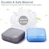 2 Pack Portable Travel Pill Organizer Case for Pocket or Purse Cute Small Daily Pill Box BPA Free Plastic Medicine Vitamin Holder Container (4 Compartments) view 4