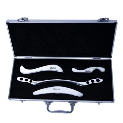 STICKON Stainless Steel Gua Sha Scraping Massage Tool Set IASTM Tools Great Soft Tissue Mobilization Tool (J Shape)