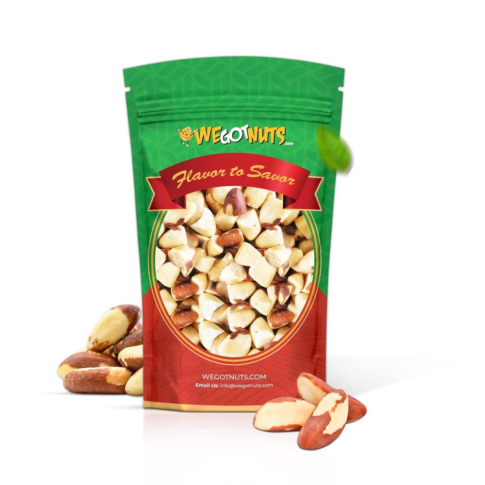 Raw Brazil Nuts Halves - 5 Pounds, Natural, Unsalted, Shelled, No Preservatives, Kosher Certified- Natural, Fresh, Healthy Diet Snacks for Kids and Adults-by We Got Nuts