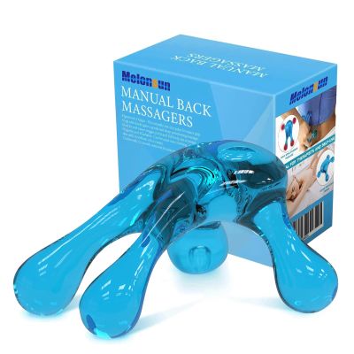 Melonsun Palm Massage Tool - Easier Grip Massage Handheld Tool, Four-Point Massage Tool, for Deep Tissue Pain Relief (Blue)