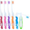 Lingito Travel Folding Toothbrush, Camping Toothbrush Bulk, Medium Bristle (6 Pack Medium-Multicolor) view 1