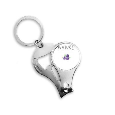 Blueberry Plant Soloisland Painting Nail Clipper Ring Key Chain