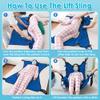 Patient Lift Aid Sling for Shower with Head Pillow Toileting Transfer and Bed Positioning Full Body Mesh Sling Straps Elderly Home Use Care Handicap Assist Medical Lift Belt (Blue) view 3
