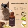 Ginger Oil, Pure Ginger Essential Oil, Relaxing Massage Oils for Massage Therapy, Ginger Oil for Lymphatic Drainage, Hair Care, Joint Pain, Skin, Belly, Diffuser, Aromatherapy, 30ml (Pack of 5) view 2