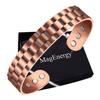 MagEnergy Copper Bracelet for Men, 99.9% Pure Copper Bracelet for Men with 6pcs 3500 Gauss Magnets, Adjustable Bracelets Jewelry Gift view 1