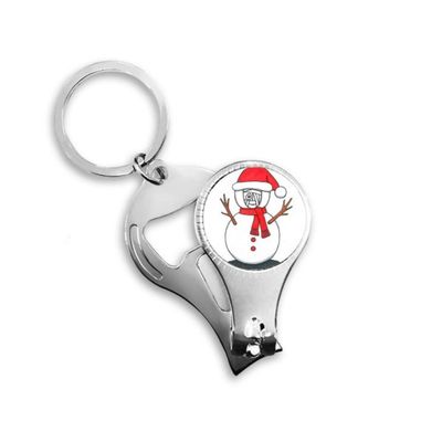 Christmas Snowman Horus Scarf Branch Nail Clipper Ring Key Chain