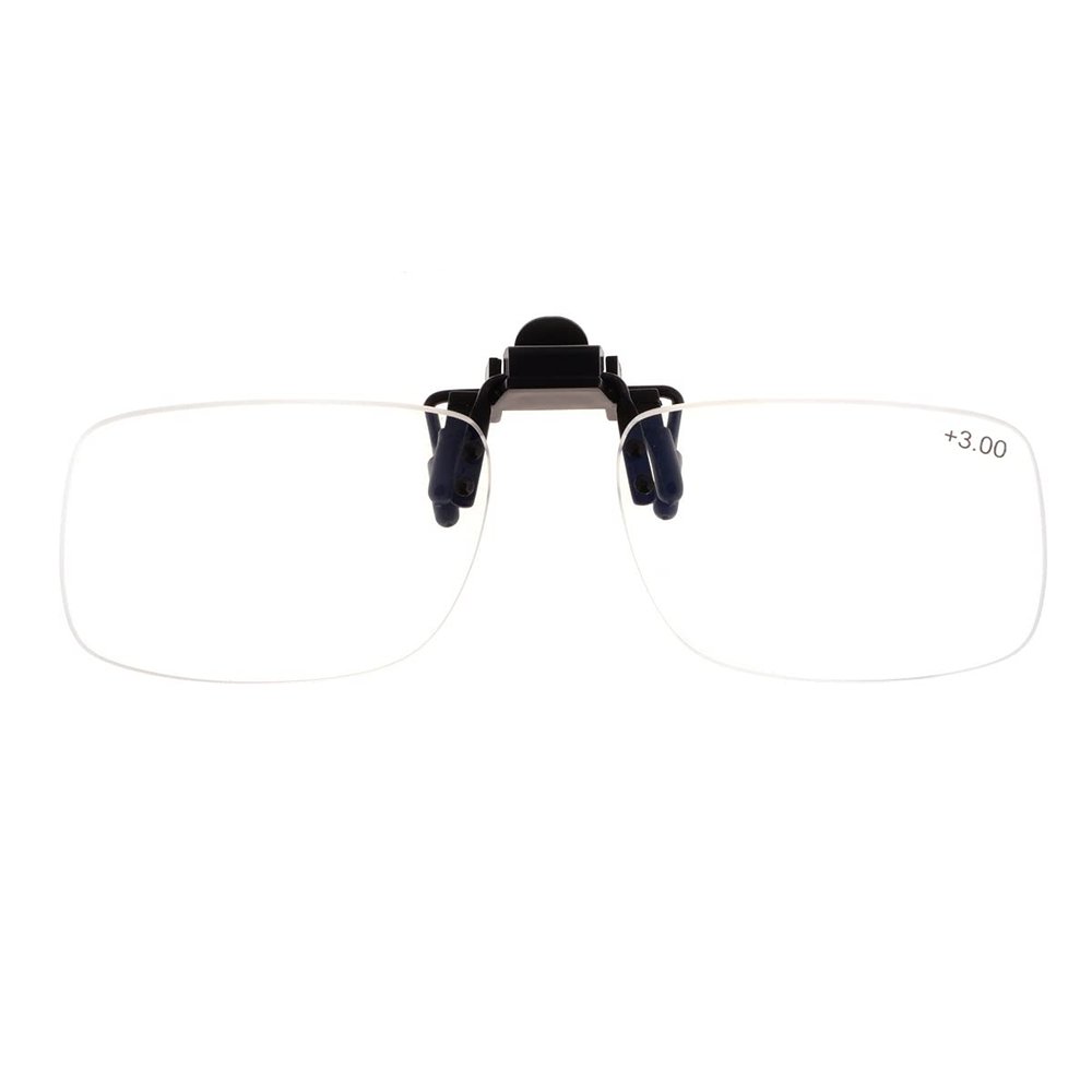 Wonolo Reading Glasses Clip On Flip Up Magnifying Reading Glasses Magnifiers Lenses Readers Unisex (3.0 x)