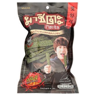 Masita 100% Korean Seaweed Spicy Korean B-b-q Flavor 30g Thai Snack 3 Pack