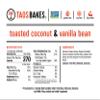 Taos Bakes - Toasted Coconut + Vanilla Bean - Snack Bars - 6g Fiber & Gluten-Free Granola Bars - Healthy Snack for Adults - Filled with Almonds, Coconut Chips, & Chia Seeds - 12 Pack, 1.8oz ea view 2