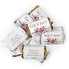100ct Personalized Pink Floral Miniature Wrapper Favors - Miniatures Not Included view 1