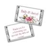 100ct Personalized Pink Floral Miniature Wrapper Favors - Miniatures Not Included view 2