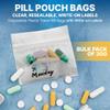 Pill Pouch Bags - (Pack of 300) 3" x 2.75" - BPA Free, Poly Bag Disposable Zipper Pills Baggies, Daily AM PM Travel Medicine Organizer Storage Pouches, Best Clear Reusable with Write-on Labels view 2
