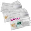 Pill Pouch Bags - (Pack of 500) 3" x 2.75" - BPA Free, Poly Bag Disposable Zipper Pills Baggies, Daily AM PM Travel Medicine Organizer Storage Pouches, Best Clear Reusable with Write-on Labels view 1