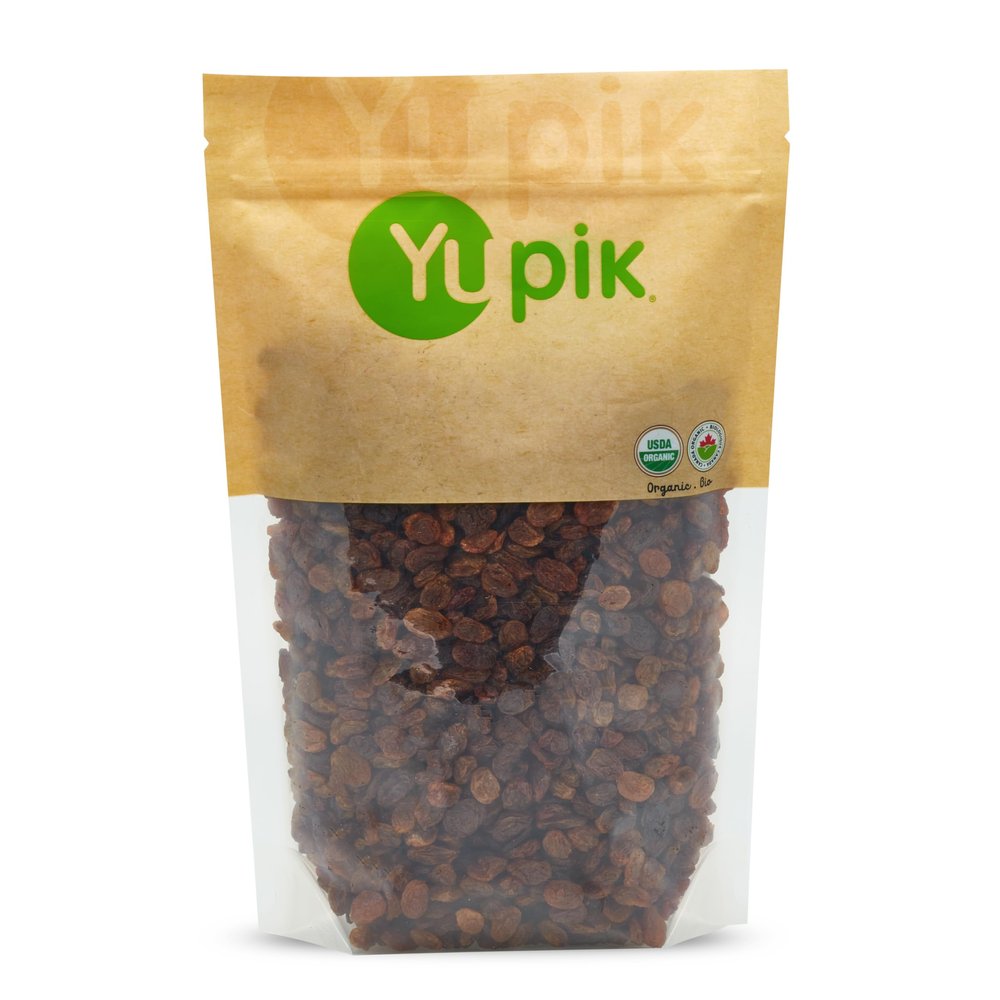 Yupik Organic Sultana Raisins, 2.2 lb (35.2 oz), Gluten-Free, Kosher, Non-GMO, Vegan, Whole Dried Fruits, Naturally Sweet, No Added Sugar, Seedless, Healthy Snacks, Ideal for Baking & Topping