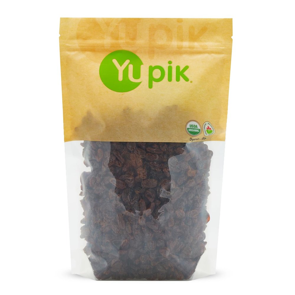 Yupik Organic Thompson Raisins, 2.2 lb (35.2 oz), Gluten-Free, Kosher, Non-GMO, Vegan, Dried Fruits, Naturally Sweet, No Added Sugar, Seedless, Healthy Snacks, Fruity Topping & Inclusion